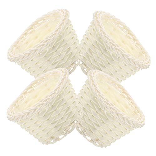 Milisten 4 Stück Mini-küchenzubehör Klein Weiden Miniatur Picknick Korb Schmucklos Körbe Gewebte Mini-hausdekoration Mini-Ornament Pp Weiß von Milisten