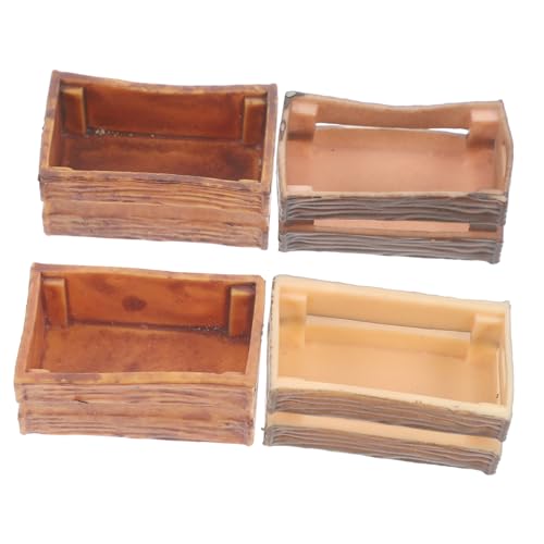 Milisten 4 Stück Miniaturverzierung Korb Minikisten Häuser Erwachsene Dekoration Miniatur-Dinge Mini-Kistenspielzeug Miniaturkiste zum Basteln winziges Zeug PVC Light Brown Milisten 4 Stück Miniaturverzierung Korb Minikisten Häuser Erwachsene Dekoration Miniatur-Dinge Mini-Kistenspielzeug Miniaturkiste zum Basteln winziges Zeug PVC Light Brown von Milisten