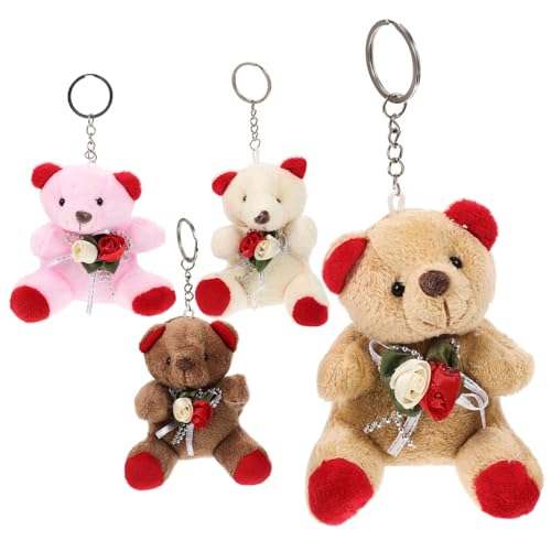 Milisten 4 Stück Plüsch Mini Bär Schlüsselanhänger Beige Hellbraun Dunkelbraun Weiche Kuscheltiere für Valentinstag Deko für Taschen und Schlüssel Leicht und Tragbar Milisten 4 Stück Plüsch Mini Bär Schlüsselanhänger Beige Hellbraun Dunkelbraun Weiche Kuscheltiere für Valentinstag Deko für Taschen und Schlüssel Leicht und Tragbar von Milisten