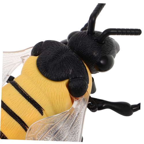 Milisten 4 Stück Realistische Wind-up Bienen Spielzeuge ohne Batterie Handaufziehbare Laufende und Springende Insektenfiguren Kompakte Partygeschenke und Halloween Mitgebsel für Erwachsene von Milisten