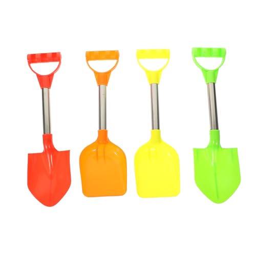 Milisten 4 Stück Sandschaufeln mit Edelstahlgriff Bunte Sandspielzeuge für Strand Garten und Outdoor Partys Sicher und Langlebig Zufällige Farbe Zufällige Farbe von Milisten