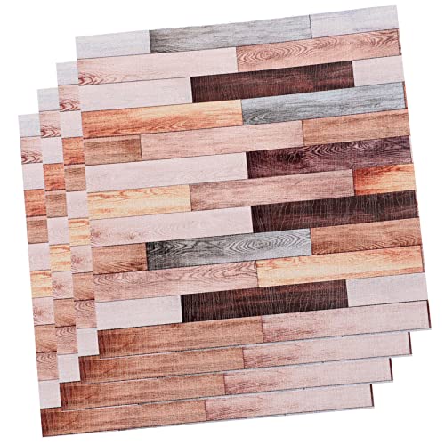 Milisten 4 Stück Simuliertes Holzkornboden winzige Hausminiatur Mini-Ornamente zum Basteln Miniaturdiele zum Basteln Puppenminiaturen Mini-Dielendekoration PVC von Milisten