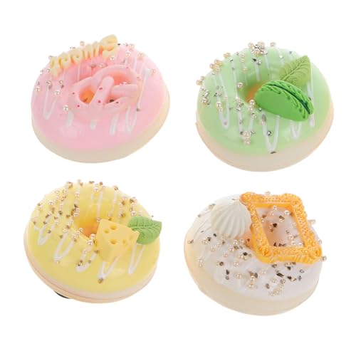 Milisten 4 Stück Simuliertes Obstkuchenmodell süßigkeiten küchendekoration Kühlschrankmagnet Dessert-Simulationsmodell gefälschter Donut realistisches Essen PVC Milisten 4 Stück Simuliertes Obstkuchenmodell süßigkeiten küchendekoration Kühlschrankmagnet Dessert-Simulationsmodell gefälschter Donut realistisches Essen PVC von Milisten