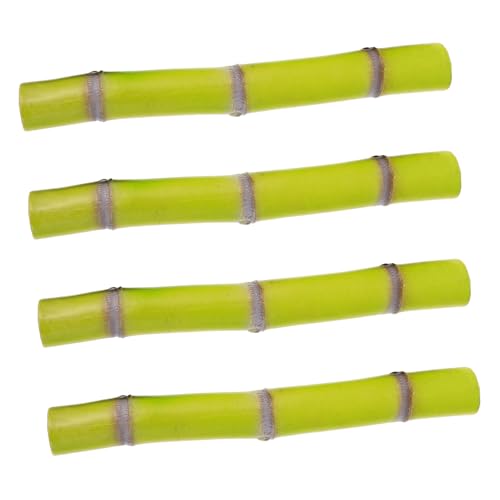 Milisten 4 Stück Simuliertes Zuckerrohrmodell Dandiya-Sticks Zuckerrohr-Sticks Zuckerrohrpflanze Rohrzucker Bambuspfähle Bambusstöcke großer Bambus Plastik Light Green von Milisten