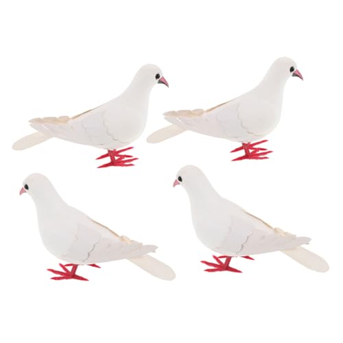 Milisten 4 Stück Taubenmodell Heimdekoration Künstliche Kleine Vögel Miniaturvögel Taubendekor Taubendekor Vogeldekor Vogelkäfig Dekoration Künstliche Tauben Vogelparty Milisten 4 Stück Taubenmodell Heimdekoration Künstliche Kleine Vögel Miniaturvögel Taubendekor Taubendekor Vogeldekor Vogelkäfig Dekoration Künstliche Tauben Vogelparty von Milisten