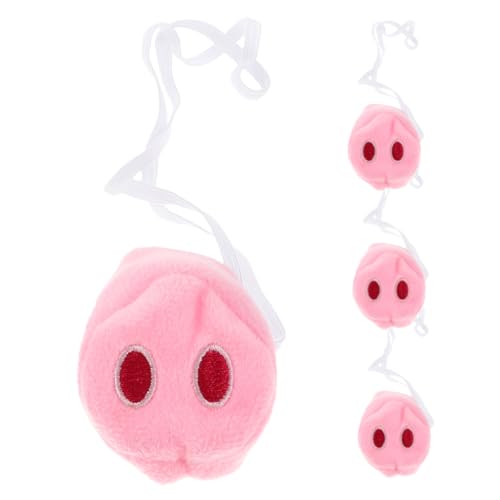Milisten 4 Stück Teiliges Cosplay Schweinenasen Niedliche Leichte Tiernasen Requisiten Elastisch Passend für Halloween Party Karneval Fasching Witzige Kostüm Accessoires von Milisten