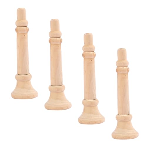 Milisten 4 Stück Teiliges DIY Holz-Horn Handbemaltes Musikspielzeug Kinderfreundliches Bastelset zur Kreativen Gestaltung Fördert Spielerisch Musikalische Bildung und Künstlerisches Denken von Milisten