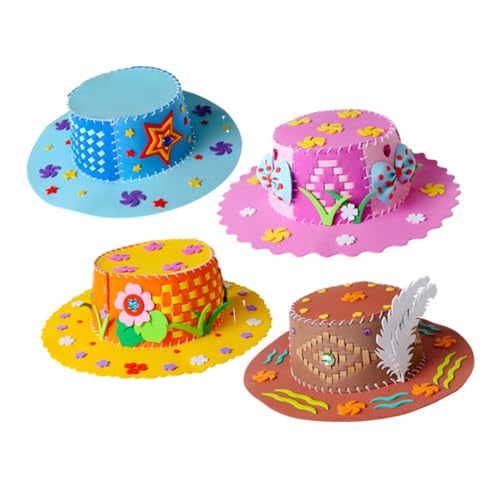 Milisten 4 Stück Teiliges DIY Set für Handgemachte Eva Hüte im Cartoon Stil Lernspielzeug für Kindergarten und Kreative Bastelprojekte Milisten 4 Stück Teiliges DIY Set für Handgemachte Eva Hüte im Cartoon Stil Lernspielzeug für Kindergarten und Kreative Bastelprojekte von Milisten