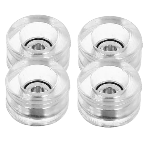 Milisten 4 Stück Teiliges Finger Skateboard Radset mit Hochgeschwindigkeitskugellagern Transparente Kompatibel für Vielseitige Finger Skateboards Einfach zu Montieren für Reparatur und von Milisten