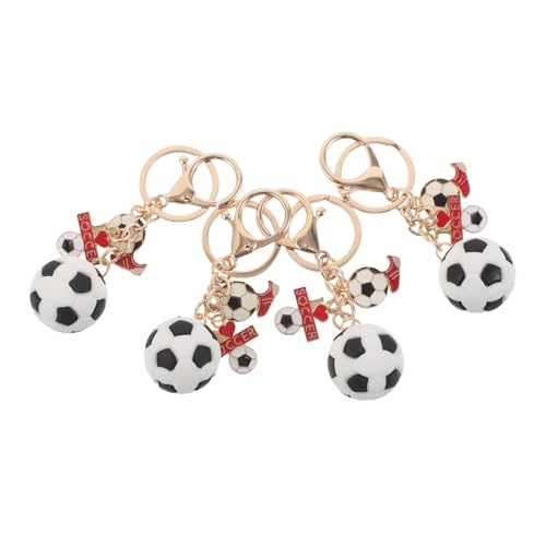 Milisten 4 Stück Teiliges Fußball Schlüsselanhänger Jungen Langlebige Mini Fußball Anhänger mit Robustem Karabiner Multifunktionale Sportaccessoires für Schule Geburtstag Team Souvenir von Milisten