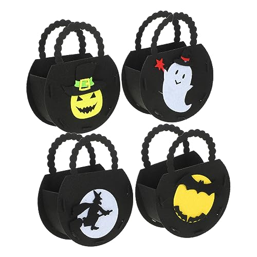Milisten 4 Stück Teiliges Halloween Süßigkeitentaschen aus Filz mit Griff Wiederverwendbar Leichte Party Favor Taschen für Süßigkeiten Kekse und Kleine Geschenke Dekorative Halloween Party Milisten 4 Stück Teiliges Halloween Süßigkeitentaschen aus Filz mit Griff Wiederverwendbar Leichte Party Favor Taschen für Süßigkeiten Kekse und Kleine Geschenke Dekorative Halloween Party von Milisten