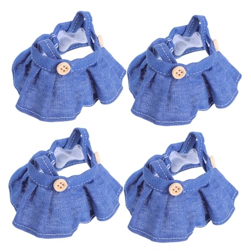 Milisten 4 Stück Teiliges Kleidungsset für Sammelfiguren Süße Overalls mit Rock Passgenaues Cosplay-Outfit Einfach Anzuziehen Modisches Puppenkleidungszubehör von Milisten