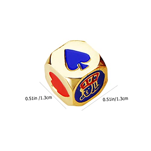 Milisten 4 Stück Teiliges Kleine Metall Würfel Spielwürfel Retro Design Praktische Würfel Spielzubehör für Brettspiele von Milisten