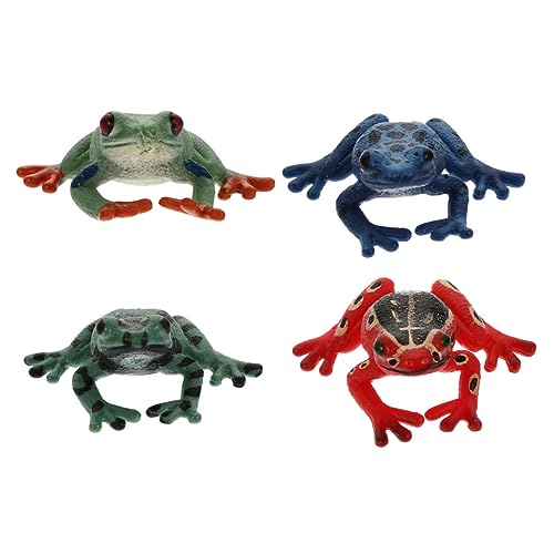 Milisten 4 Stück Teiliges Kognitiver Amphibienmodelle Froschfamilien Spielfiguren für Bildung und Dekoration Lernspielzeug aus Langlebigem für Kreative Umgebungen von Milisten