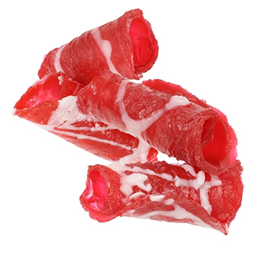 Milisten 4 Stücke Realistisches Kunstfleisch Rolle Modell für Kinder Spielzeug Küche Restaurant Dekoration von Milisten