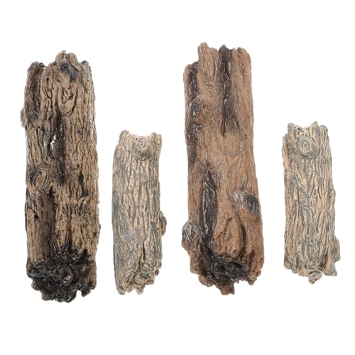 Milisten 4 Stück Teiliges Mini Baumstamm Ornament aus Resin Realistische Mikro Landschaft Deko für Sandtisch Puppenhaus Feengarten Vielseitig Einsetzbar Kreatives Bastelzubehör von Milisten