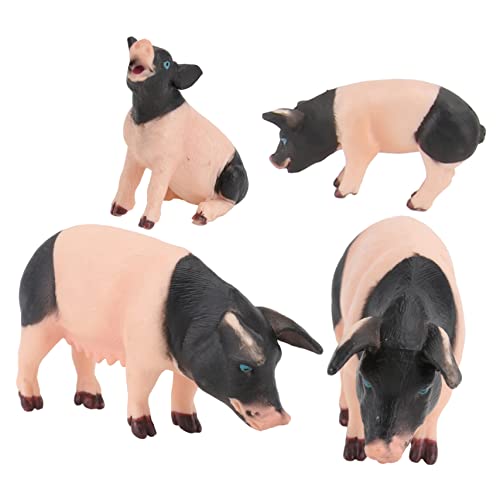 Milisten 4 Stück Teiliges Mini Schwein Modellspielzeug Realistische Simulation Stabile Feste Farmtierfiguren Detailgetreues Kinderspielzeug für Fantasievolles von Milisten