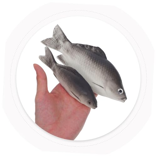 Milisten 4 Stück Teiliges PU Fisch Deko Realistisch Simulierte Fische für Food Fotografie und Küchen Dekoration Leichte Tiermodelle für Kreative Inszenierungen und Schaufenster von Milisten