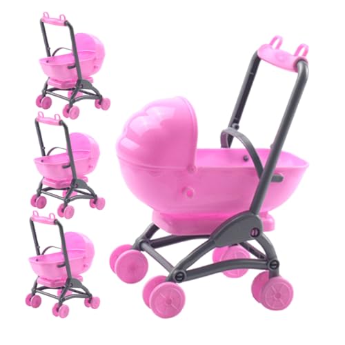 Milisten 4 Stück Teiliges Puppenwagen Realistische Miniatur Kinderwagen Zubehör für Rollenspiele Sicheres und Kreatives von Milisten