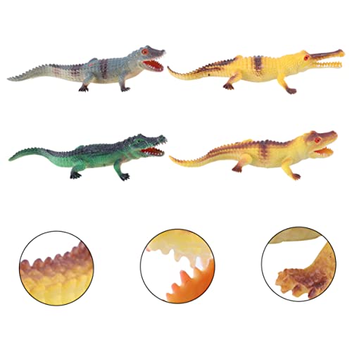 Milisten 4 Stück Teiliges Realistische Alligator Modelle für Frühe Bildung und Kognitive Entwicklung Geeignet für Ab Jahren Gelb Grün von Milisten
