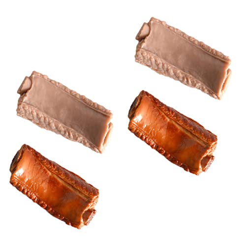 Milisten 4 Stück Teiliges Realistische Rib Modelle Fotografie Requisiten für Deko und Food Styling Originalfarbe Karamellfarbe aus Hochwertigem von Milisten