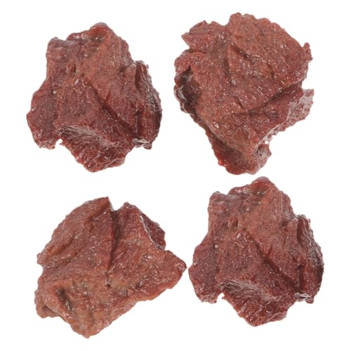 Milisten 4 Stücke Künstliches Steak Modell für Küche und Restaurant Lebensechte Fleischattrappen aus Kunststoff für Dekoration und Spielzeug von Milisten