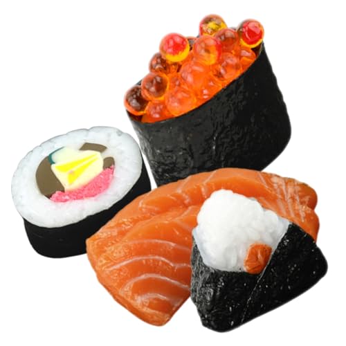 Milisten 4 Stück Teiliges Realistisches Sushi Modell aus Langlebigem Lebensechte Onigiri und Sushi Nachbildungen für Restaurant Display Fotografie Requisiten Wiederverwendbar Farbecht und Milisten 4 Stück Teiliges Realistisches Sushi Modell aus Langlebigem Lebensechte Onigiri und Sushi Nachbildungen für Restaurant Display Fotografie Requisiten Wiederverwendbar Farbecht und von Milisten