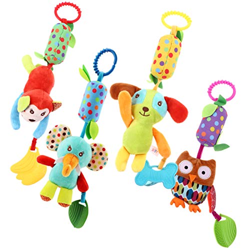 Milisten 4 Stück Teiliges Tier Rasselspielzeug für Plüschspielzeug zum Aufhängen für Kinderwagen Kreative Sichere und Niedliche Rasseln AFFE Hund Elefant Eule Milisten 4 Stück Teiliges Tier Rasselspielzeug für Plüschspielzeug zum Aufhängen für Kinderwagen Kreative Sichere und Niedliche Rasseln AFFE Hund Elefant Eule von Milisten