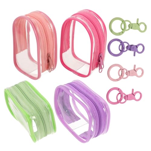 Milisten 4 Stück Transparente Mini doll Bags mit Schlüsselanhänger wasserdichte Kleine Aufbewahrungstasche für Figuren Klare Reise Make up Tasche Praktischer Sammelbehälter für Milisten 4 Stück Transparente Mini doll Bags mit Schlüsselanhänger wasserdichte Kleine Aufbewahrungstasche für Figuren Klare Reise Make up Tasche Praktischer Sammelbehälter für von Milisten
