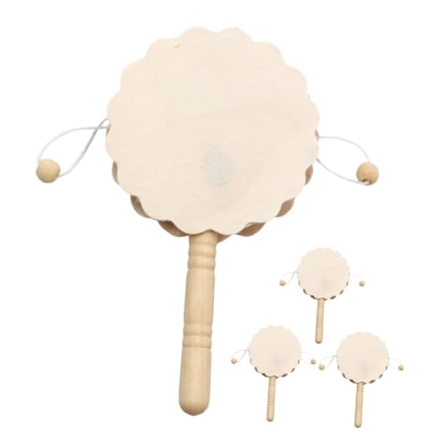 Milisten 4 Stück Unbemalte Holz Rasseltrommel für DIY Bastelset für Kreative Malprojekte als Musikinstrument und Handspielzeug Milisten 4 Stück Unbemalte Holz Rasseltrommel für DIY Bastelset für Kreative Malprojekte als Musikinstrument und Handspielzeug von Milisten