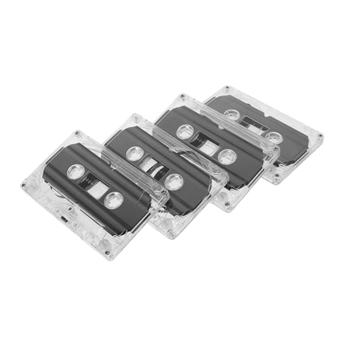 Milisten 4 Stück leeres Band Musik-Recorder Mikro-Audiorecorder Leere Audiokassetten Mikrokassetten Kassettenspieler Kassetten mit Musik rauscharmes Band Leere Kassette Plastik Transparent von Milisten