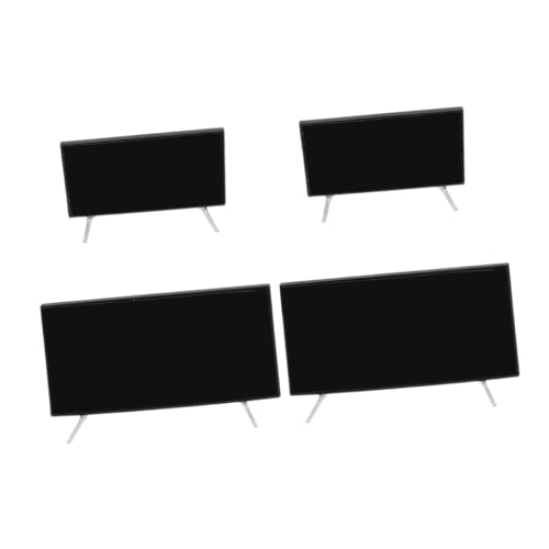 Milisten 4 Stücke Maßstab Realistische Puppenhausmöbel Vielseitige Mini-Simulation Kompakte Fernseher für Puppenwohnzimmer Detailgetreue Dekoration und Kreativspiel von Milisten