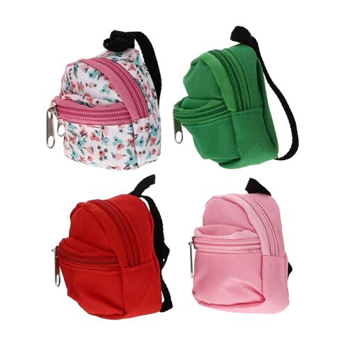 Milisten 4 Teiliges Puppenzubehör Rucksäcke DIY Mini Puppen Rucksack Für Für Babys Kleiner Rucksack Kleiner Rucksack Für Puppen Stofftiere Rucksack Puppenrucksack Stoff von Milisten