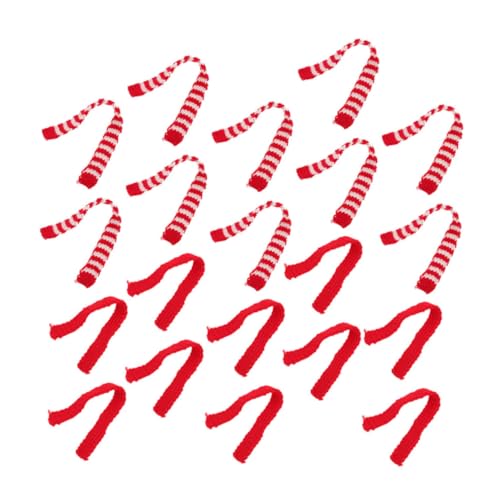 Milisten 40 Stck. Teiliges Mini Schal für Puppen und Zarte Wollschals in Rot Weiß Grün Gestreift Dekorative Party Accessoires Leicht Platzsparend für Mini Schneemänner und Milisten 40 Stck. Teiliges Mini Schal für Puppen und Zarte Wollschals in Rot Weiß Grün Gestreift Dekorative Party Accessoires Leicht Platzsparend für Mini Schneemänner und von Milisten