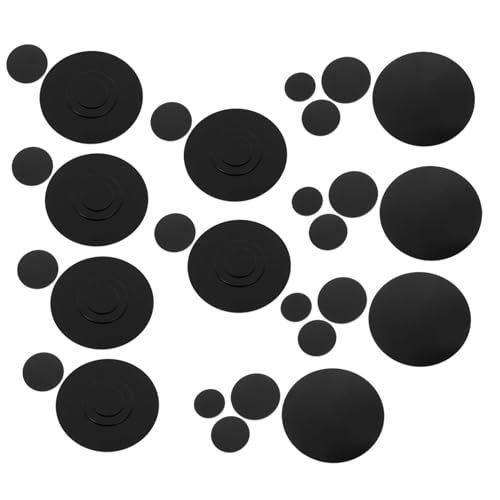 Milisten 40 Stück Acryl Basen für Modelle Schwarze Runde Platten für Kreative DIY Projekte und Tabletop Spiele von Milisten