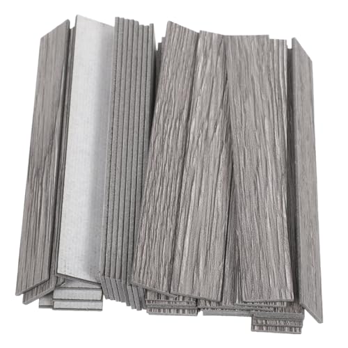 Milisten 40 Stück Dollhaus Collage Floor Puppenhaus Miniaturen Miniaturmöbel und Accessoires Dollhouse Möbeldekoration Lieferungen Puppenhaus-Bodenbretter Puppenhauszubehör Holz Grau von Milisten