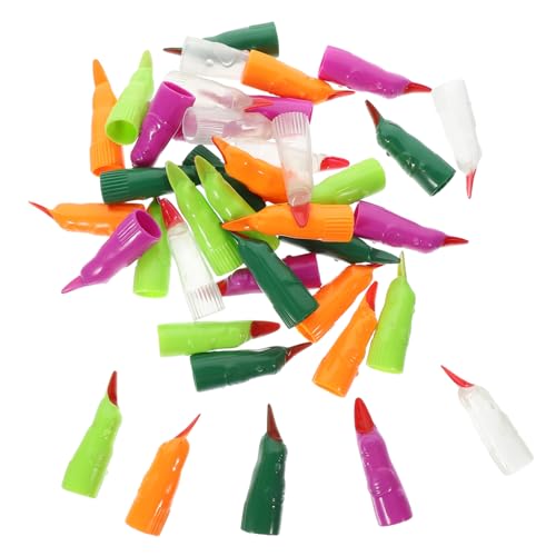 Milisten 40 Stück Halloween Fingerkuppen Requisiten mit Leuchteffekt Bunte Fake Fingernägel für Kostümpartys Gruseldress und Maskenball für Halloween Karneval und Rollenspiele Milisten 40 Stück Halloween Fingerkuppen Requisiten mit Leuchteffekt Bunte Fake Fingernägel für Kostümpartys Gruseldress und Maskenball für Halloween Karneval und Rollenspiele von Milisten