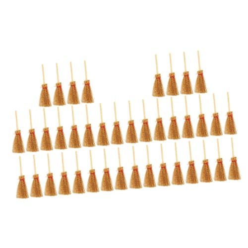 Milisten 40 Stück Miniatur Hexenbesen aus Holz Micro Landscape Dekoration für Puppenhaus Halloween Party Zubehör Langlebige Miniatur Szenerie Accessoires Milisten 40 Stück Miniatur Hexenbesen aus Holz Micro Landscape Dekoration für Puppenhaus Halloween Party Zubehör Langlebige Miniatur Szenerie Accessoires von Milisten