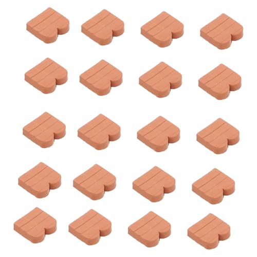 Milisten 40 Stück Modellbausteine aus Robustem Realistische Struktur für Puppenhaus Dekoration Kreatives DIY Zubehör Braune Mini Bausteine für Landschaft und Basteln von Milisten