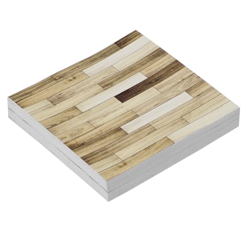Milisten 40 Stück Selbstklebende Vinylfliesen Holzmaserung Fliesenaufkleber Wasserfest Abziehbar und Einfach Anzubringen für Bad Küche Wohnzimmer DIY Wand und Bodenverkleidung von Milisten