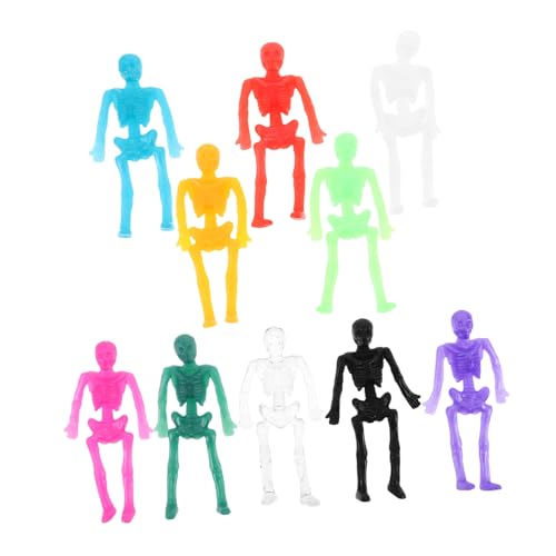 Milisten 40 Stück Teiliges Elastische Skelettfiguren aus Weichem TPR-Gummi Haftend und Dehnbar Realistisch Detailliert Halloween Party-deko Treat Bag Füller Klassenzimmer Preise von Milisten