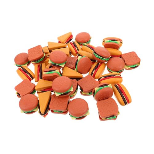 Milisten 40 Stück Teiliges Spielküchen mit Realistischen Fastfood Modellen Hamburger Hot Dog Toast und Sandwich Detailgetreue Miniatur Spielzeuglebensmittel für DIY Geeignet für Puppenhaus von Milisten