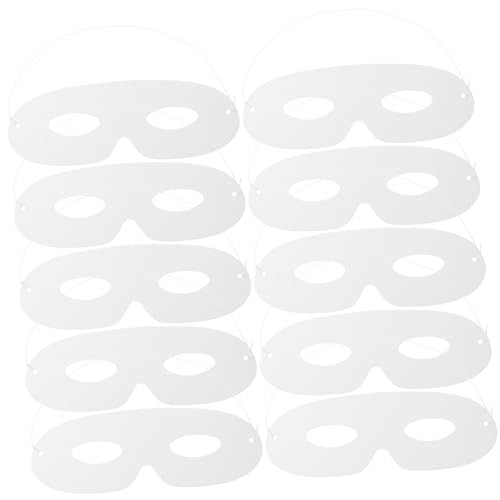 Milisten 40 Stück Weiße Papiermasken zum Bemalen DIY Masquerade Halbmasken für Karneval Halloween und Kreative Bastelprojekte von Milisten