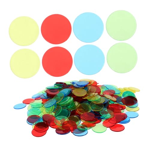 Milisten 400 Stück Bingo Chips Marker – 3/4 Zoll Spielchips in 4 Farben für Bingo Spiele und Unterricht von Milisten