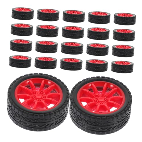 Milisten 40stücke Spielzeugautoräder Kleine Gummireifen Für Wissenschaftliche Experimente DIY-modellspielzeug Rc-Auto Zubehör Bauprojekte von Milisten