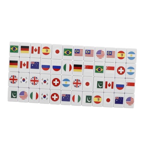 Milisten 48 Stück Nationalflagge Mahjong Fluchtfliesenspiel Legespiel Spiele mit Kacheln Spiel am Meer Sea Side Escape-Spiel mit Plättchen Spiel mit Mosaikfliesen Spielzeugnahrung Milisten 48 Stück Nationalflagge Mahjong Fluchtfliesenspiel Legespiel Spiele mit Kacheln Spiel am Meer Sea Side Escape-Spiel mit Plättchen Spiel mit Mosaikfliesen Spielzeugnahrung von Milisten