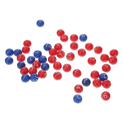 Milisten 49Stücke Bingo Spielbälle Lustige Gewinnspielbälle für Verlosungen und Partys aus Langlebigem Kunststoff für Erwachsene und Spieleabende Vielseitig Einsetzbar für Bingo von Milisten