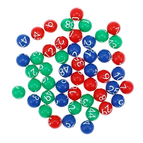 Milisten 49Stücke Bingo Spielbälle Plastikkugeln Für Bingo Und Partyspiele Für Tombola Und Verlosungen Farben Mit Nummern Partyspiel Zubehör Für Erwachsene von Milisten