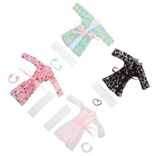 Milisten 4sätze Puppenbademantel Für Mini-Puppen Mit Pyjama Stirnband Und Badetuch Schlafkleidung Und Anziehzubehör Für Puppe Milisten 4sätze Puppenbademantel Für Mini-Puppen Mit Pyjama Stirnband Und Badetuch Schlafkleidung Und Anziehzubehör Für Puppe von Milisten