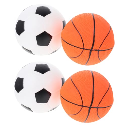 Milisten 4Stücke Aufblasbare Bälle für Fußball und Basketball für Drinnen und Draußen Fördert Sportinteresse und Eltern Junge Mädchen Beziehung von Milisten